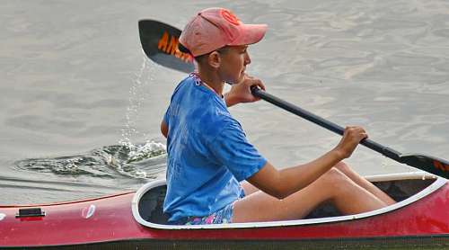 paddle-board oar canoe kayak canoeing championship childhood hat paddle boat water