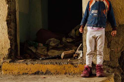 garbage poverty garbage dirt waste child childhood cloth children person clothes