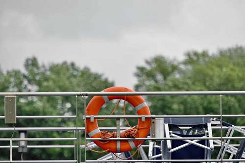 deck preserver fence deck ship equipment float emergency outdoors safety