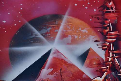 reddish science galaxy fantasy reddish moon exploration creativity artistic bright sun