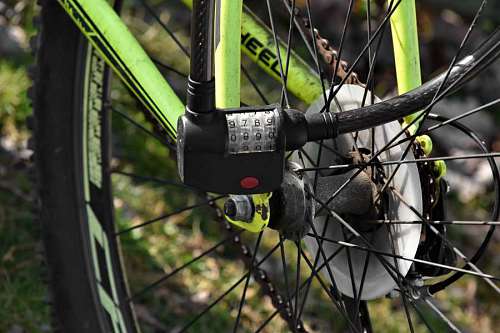 chain-store security wheel lock chain bike mountain number brake outdoors vehicle nature kb