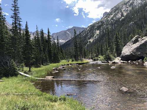 stream mountains water forest rocks mountain aspen river landscape nature  landscapes