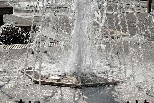 45-49-years urban fountain structure wet decorative area monochrome splash street