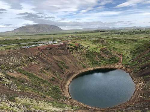 volcano volcano landscape crater lake panorama volcanic water mountain outdoors nature 