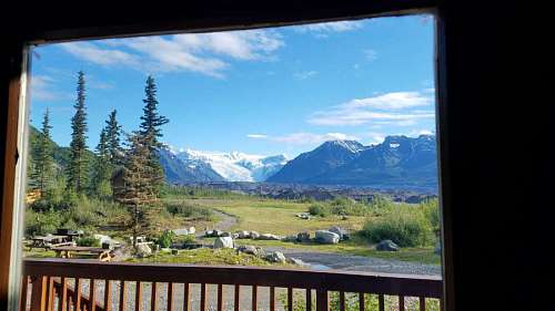 window mountains balcony cottage mountain snow landscape peak range kb