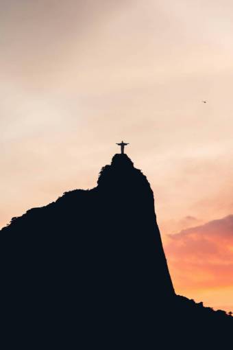 landscape Christ the Redeemer Statue in Rio de Janeiro, Brazil ? Iconic Landmark
