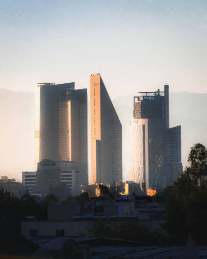 landscape Modern Buildings in Mexico City ? Contemporary Urban Skyline
