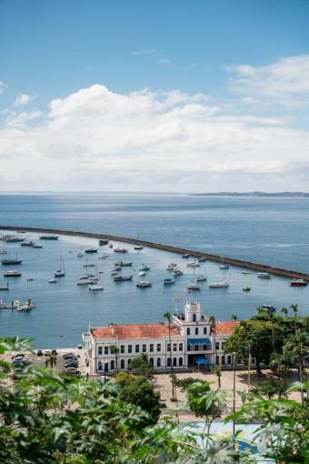 landscape Cityscape of Salvador, Brazil ? Vibrant Coastal Urban View