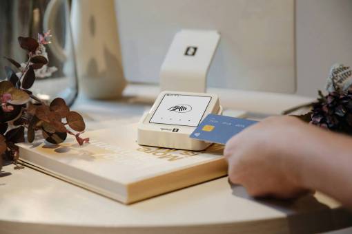 car Person Making a Contactless Payment with Credit Card
