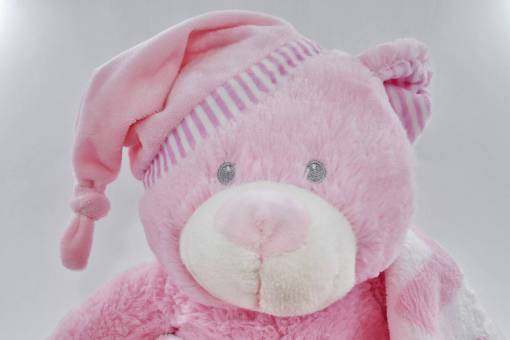 pink Oso de peluche de regalo hecho a mano de piel de peluche de juguete rosa