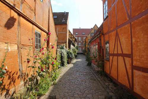 50s alley street brick countryside narrow architecture building kb brb