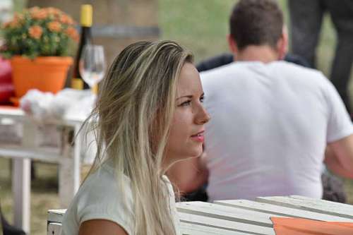 lipstick blonde picnic lipstick hairstyle gorgeous sitting pretty person woman