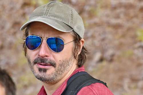 40-years-old face handsome beard attractive sunglasses casual portrait boy