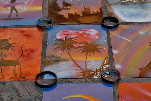 arts-culture-and-entertainment fantasy dream arts fine paint abstract sun illustration paper