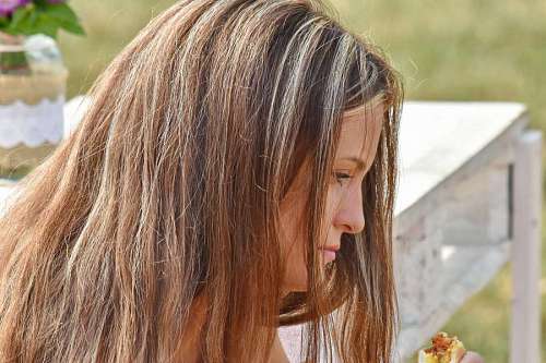 teenager integration pretty systems eating nature sandwich gorgeous teenager woman  opt should hello