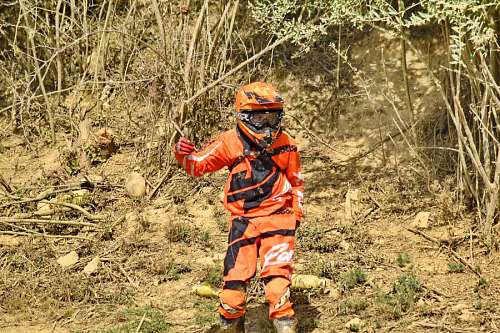 enthusiasm outdoors enthusiasm motorcyclist dirty person danger helmet adventure nature wood