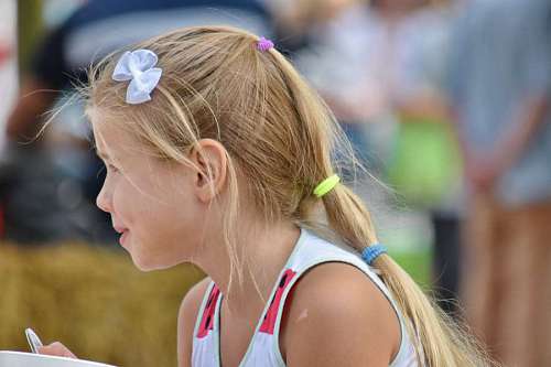 teenager teenager blonde attractive portrait head childhood blond child