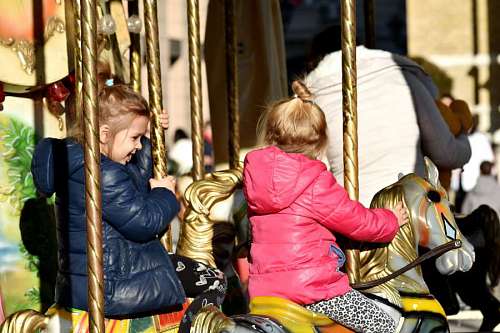 togetherness childhood friendship fun enjoyment mechanism carousel ride entertainment