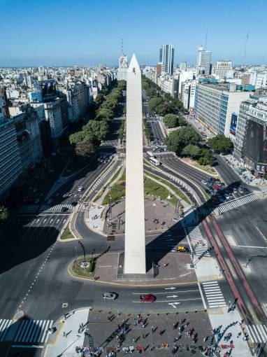 main Buenos Aires Obelisk at Avenida Nueve de Julio