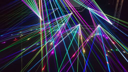 musica Espectáculo de luces en un festival de música