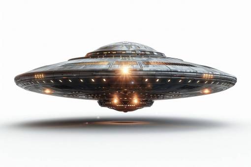 technology Ufo on white background