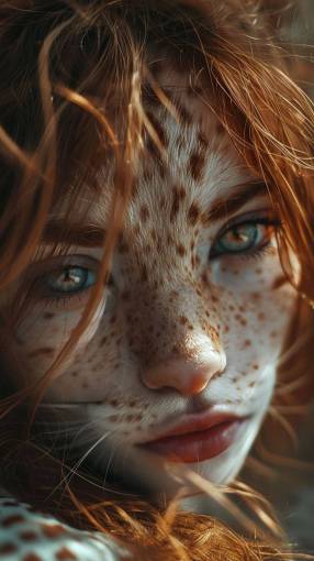 cat Young woman with feline face