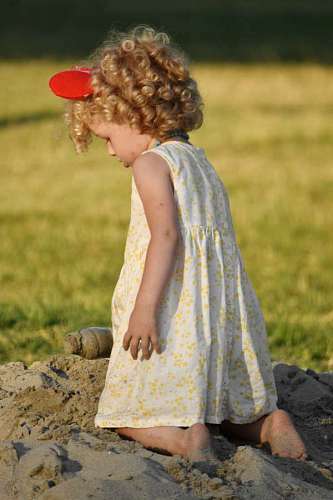 playground blonde nature adorable child  sandpit playground fun