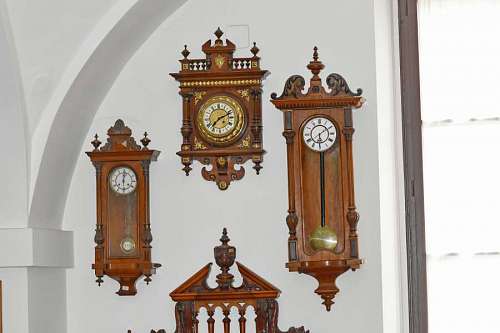 baroque-style clock baroque museum interior architecture analog indoors antique classic
