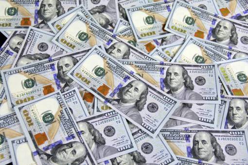 simbolo Fondo con billetes de 100 dólares