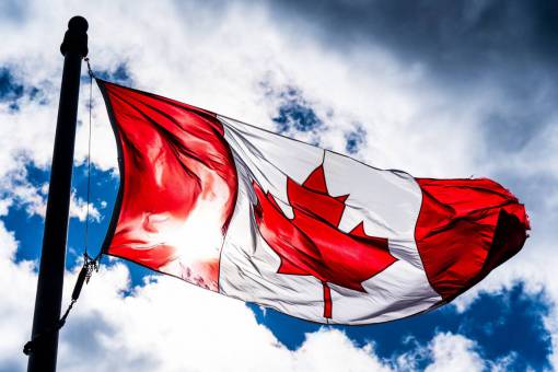 horizontal Bandera de Canadá