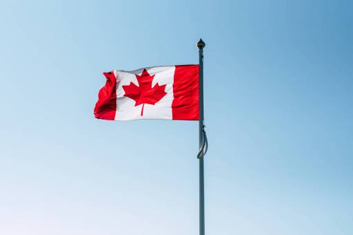 horizontal Bandera de Canadá