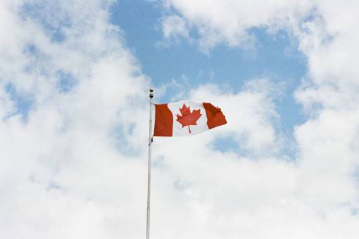 horizontal Bandera de Canadá