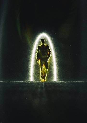 figures Futuristic figure of an illuminated man
