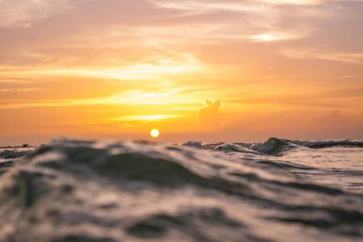 Sunset in the sea