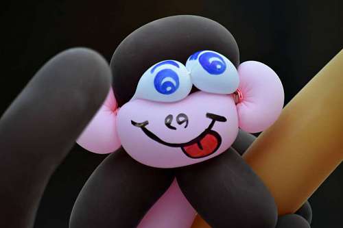 monk balloon monkey handmade toy decoration portrait child fun
