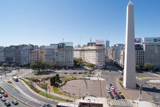 paisajes de argentina Avenida 9 de Julio y Obelisco en Buenos Aires, Argentina