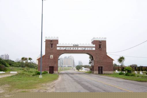 grand Entrance arch to the city of Miramar in Buenos Aires, Argentina