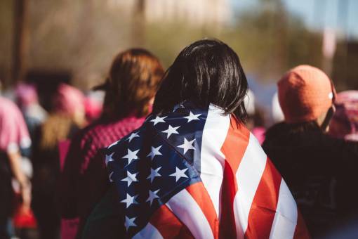 crowd-of-people United States Flag