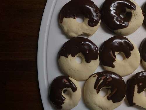 pastry Homemade cookies with chocolate