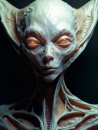 espacio retrato de un extraterrestre