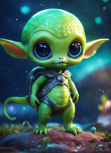 espacio retrato de un extraterrestre