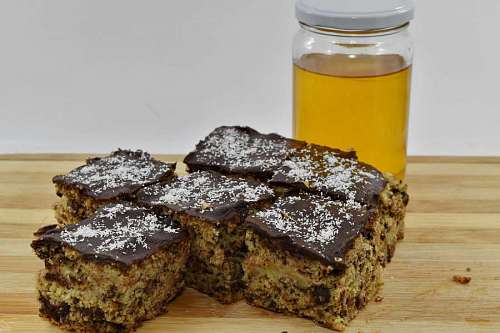 good chocolate goods baked cake honey jar homemade delicious cocoa coconut handmade