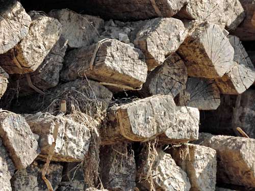 barrier firewood barrier pile structure wood stacks rough outdoors nature