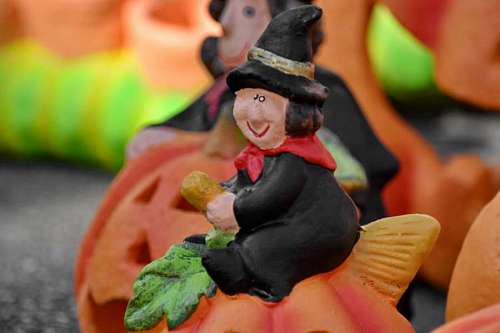 ceramic halloween ceramics colorful decoration funny daylight pumpkin outdoors festival handmade 