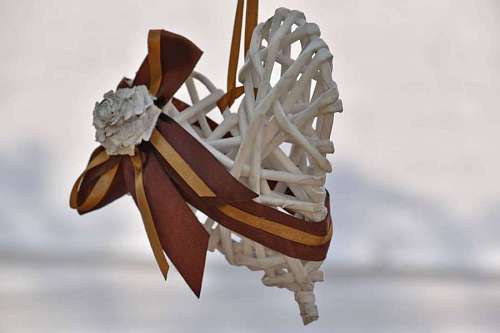 Desenfoque de corazón casero tradicional todavía al aire libre decoración decorativa hecha a mano