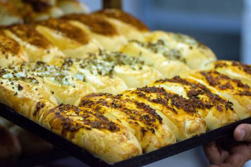 comidas Pan de sabores recién horneado