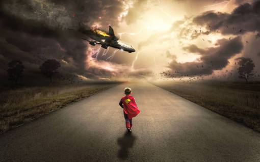kids Child dressed as super hero