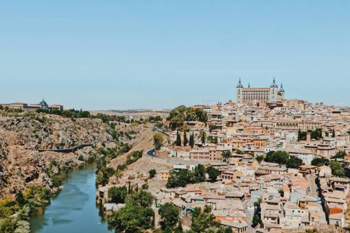 cat Cityscape of Toledo Spain