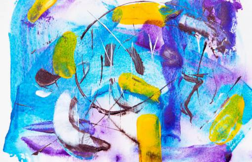 parte superior pintura de arte abstracto simple mínimo colorido salpicadura