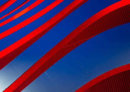 acero azul rojo acero diseño arte arquitectura construcción